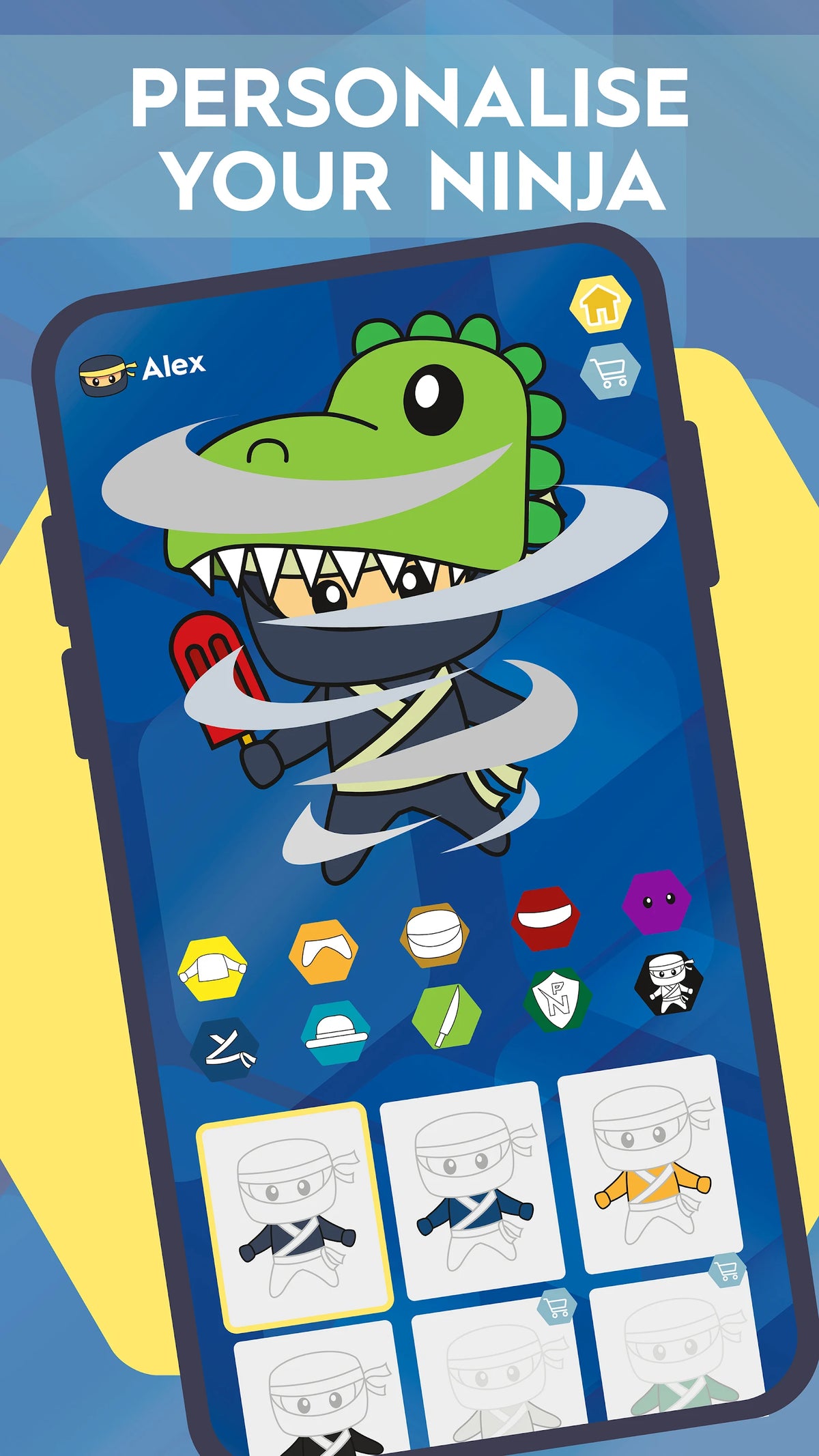 Pocket-Ninja-App: Ninja anpassen