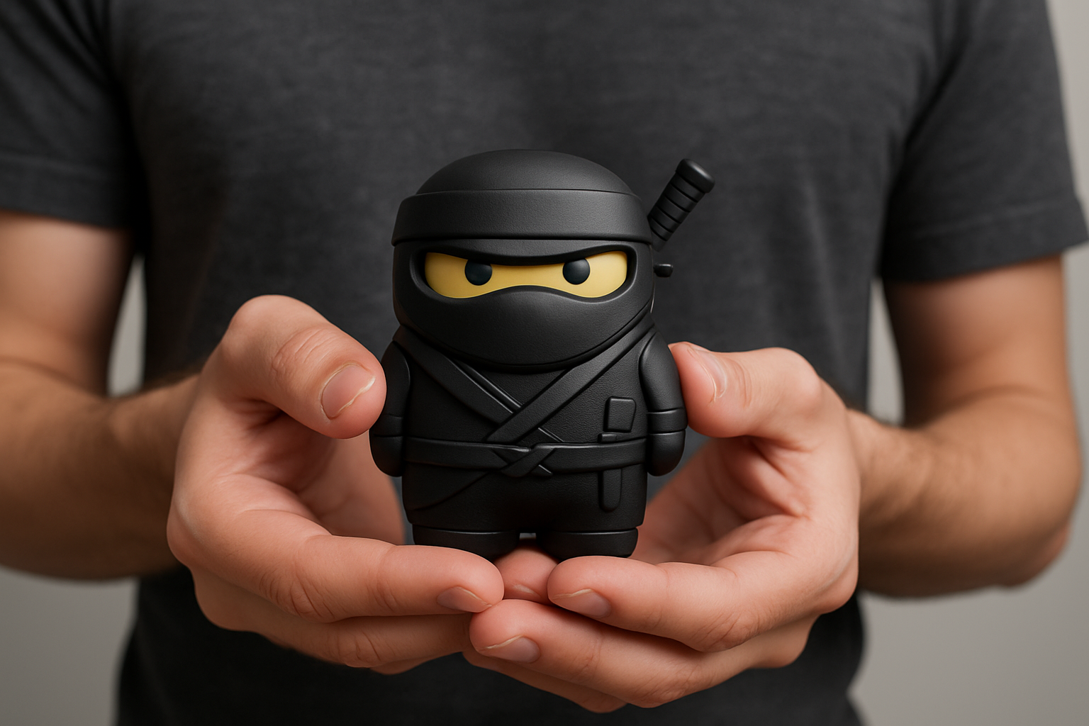 Eine Person mit Pocket Ninja in der Hand